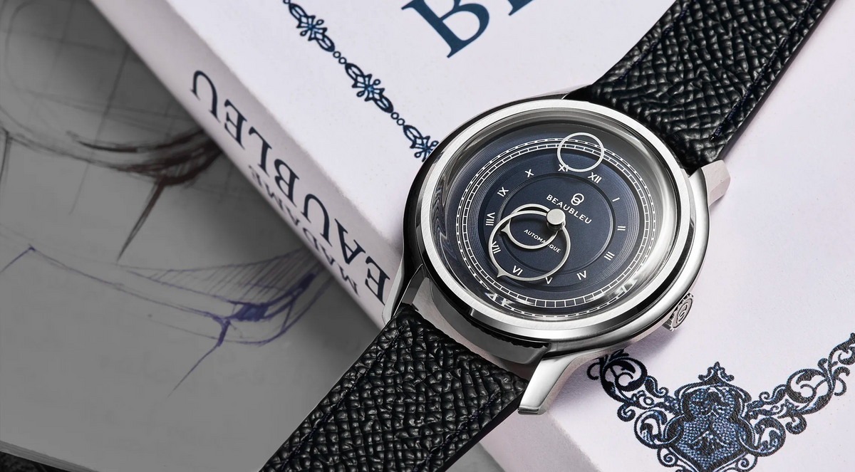 Montre avec bracelet en cuir