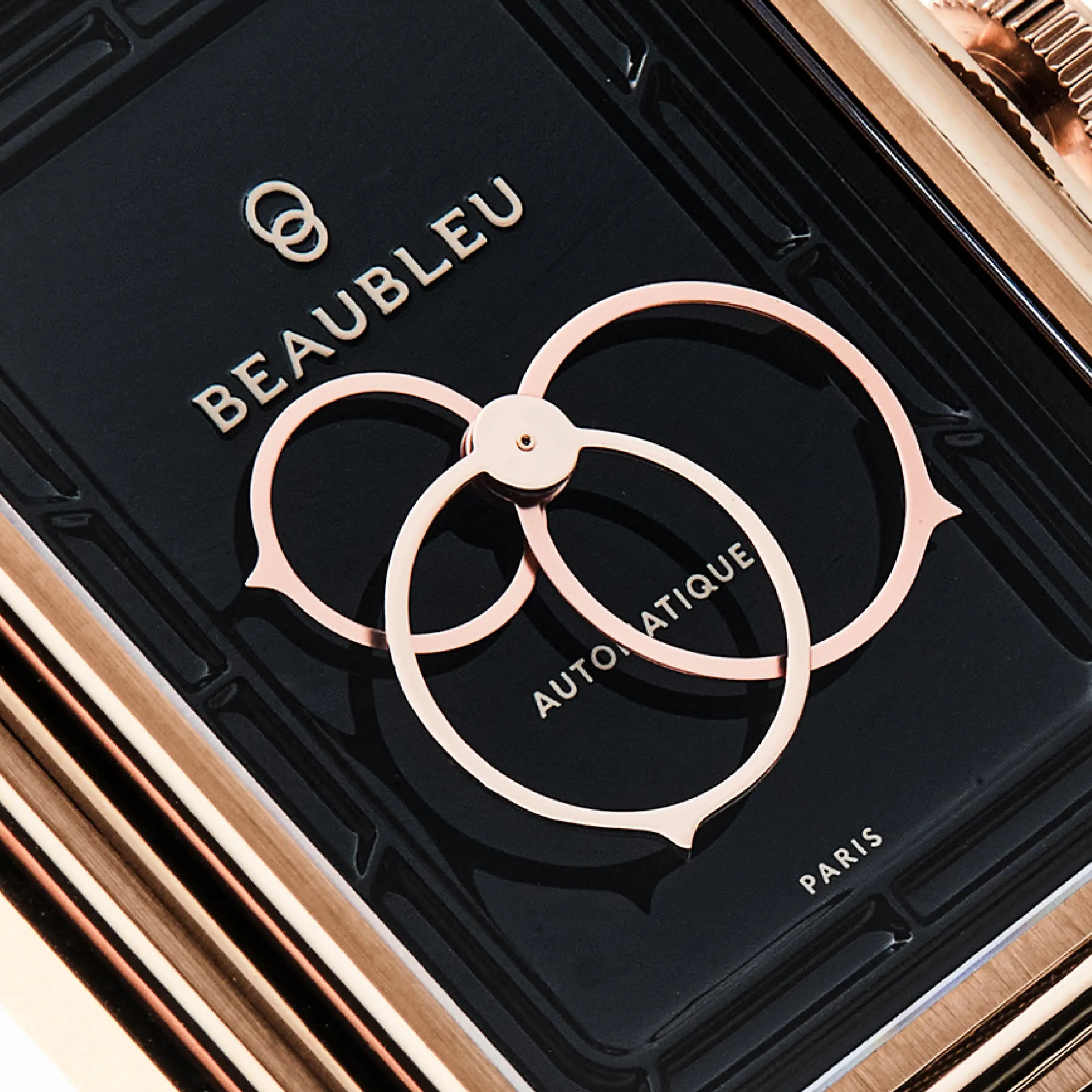 Détail sur le cadran cachet de cire de l'Ecce Figura Onyx de couleur noire