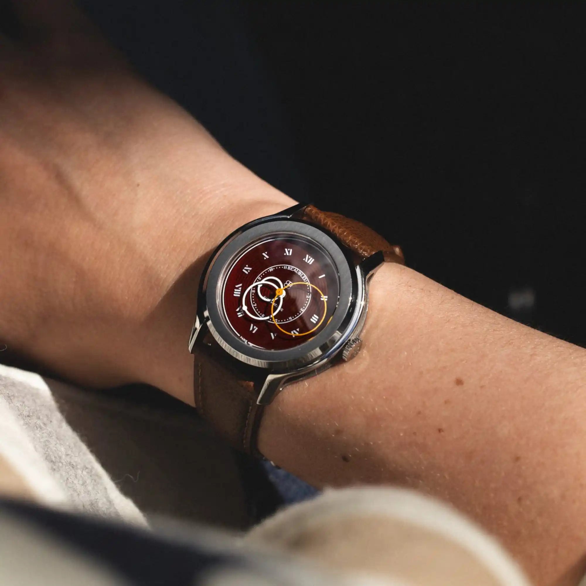 Montre Beaubleu Origine Cognac sur poignet