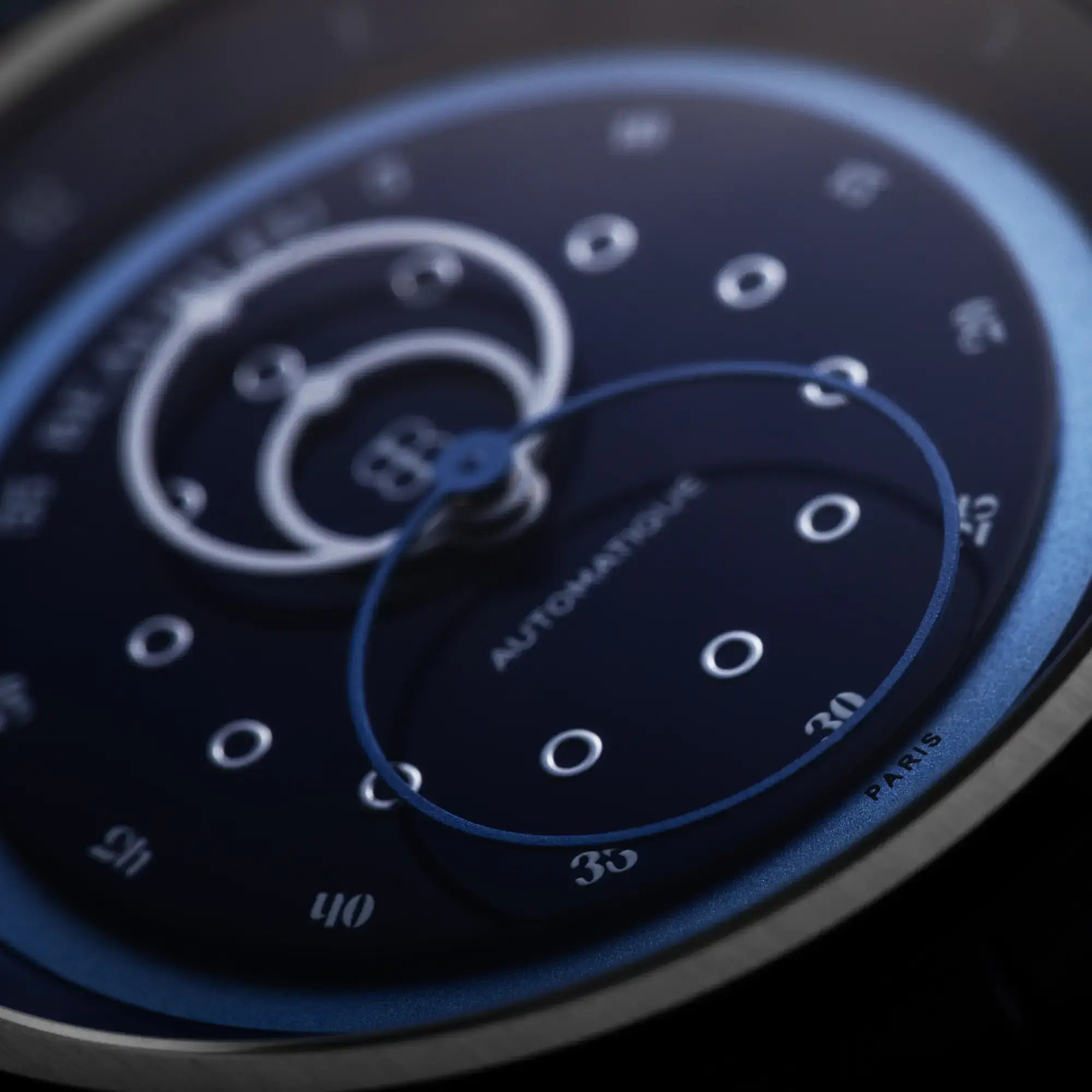 Cadran de la montre Vitruve GMT Bleu 