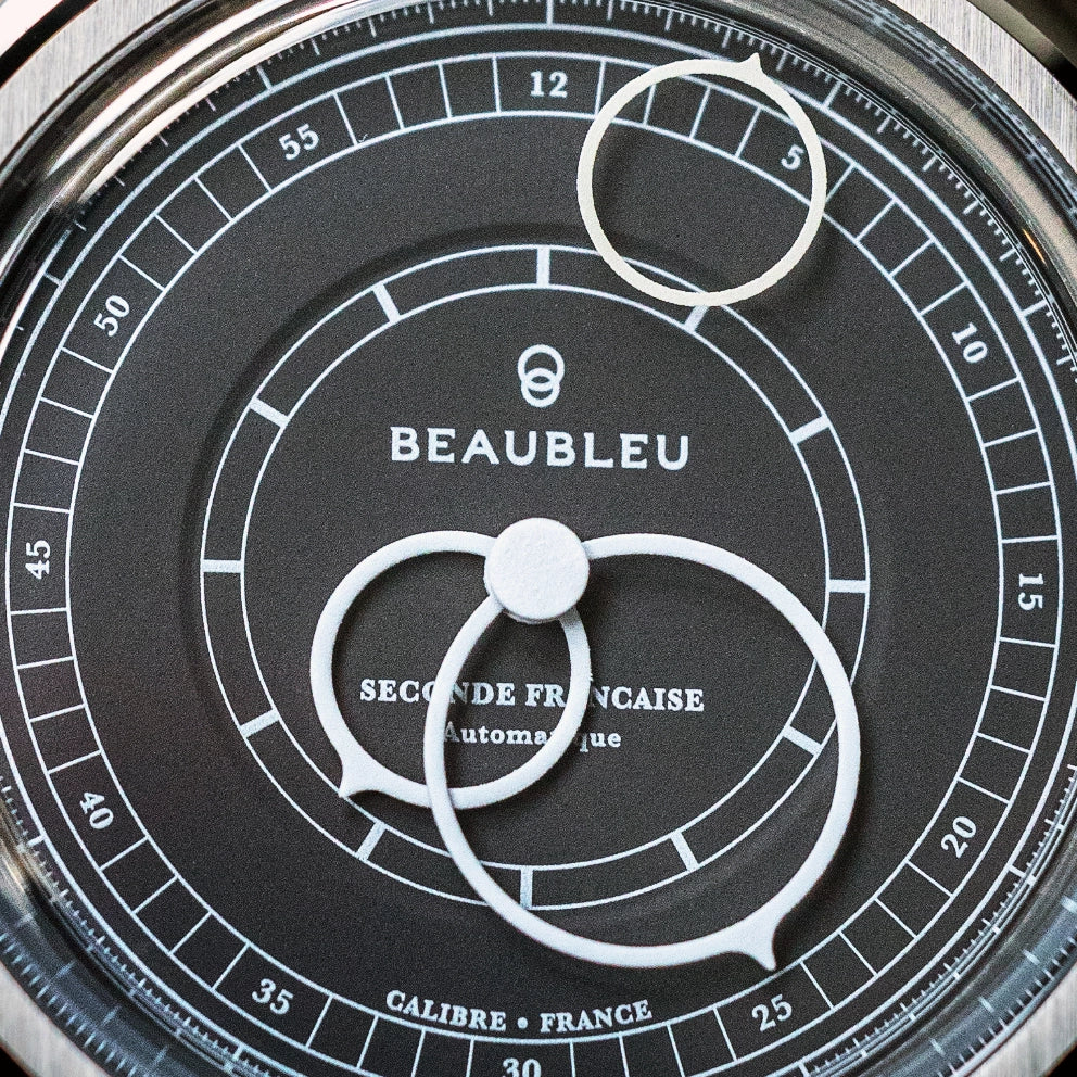 Montre Seconde Francaise Gris Anthracite zoom cadran