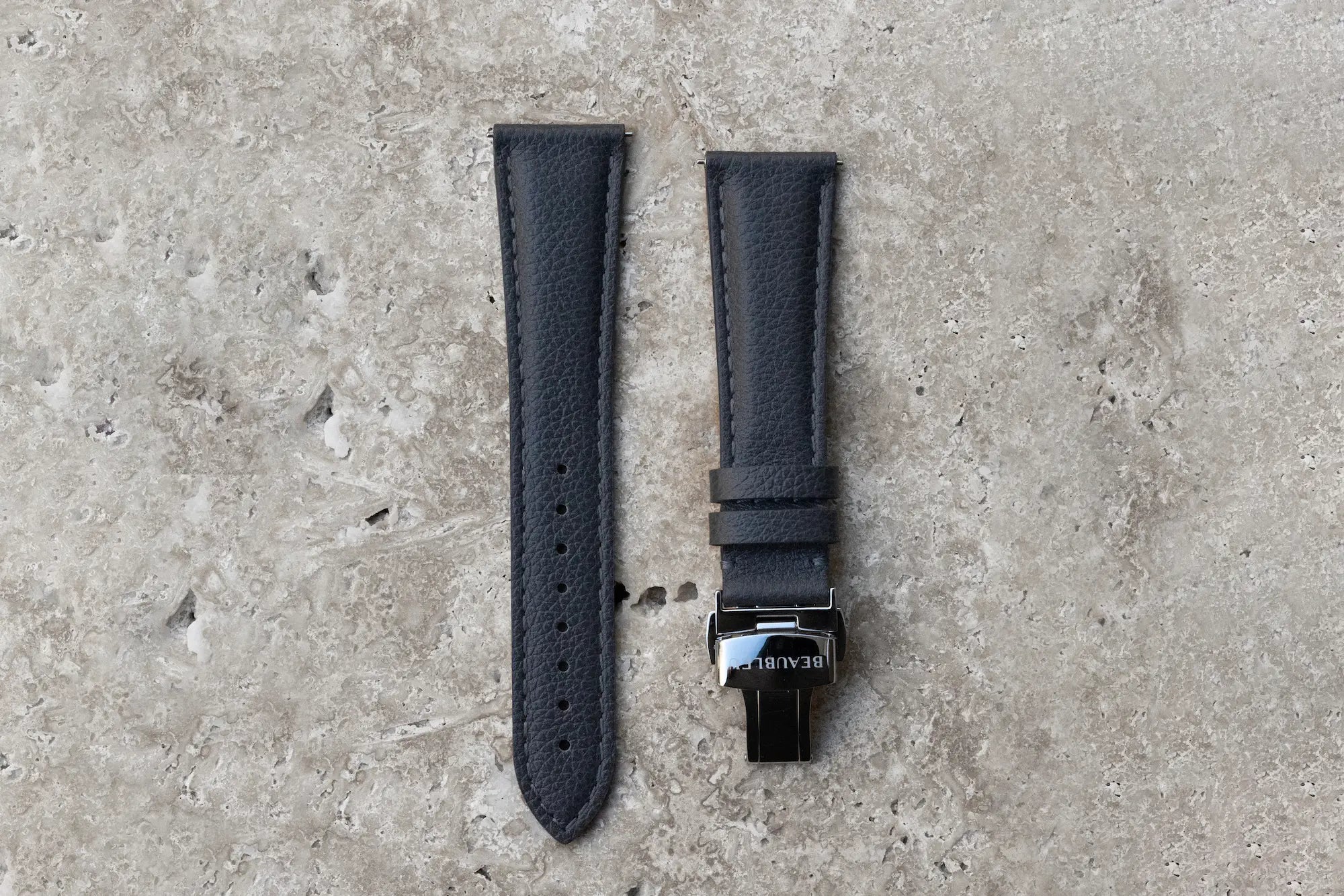 bracelet de montre en cuir gris