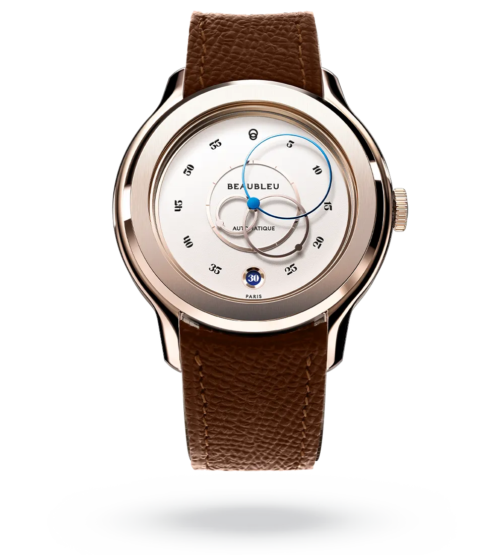 #couleur_Bracelet en cuir - Cognac Grainé #color_Leather strap - Grained Cognac