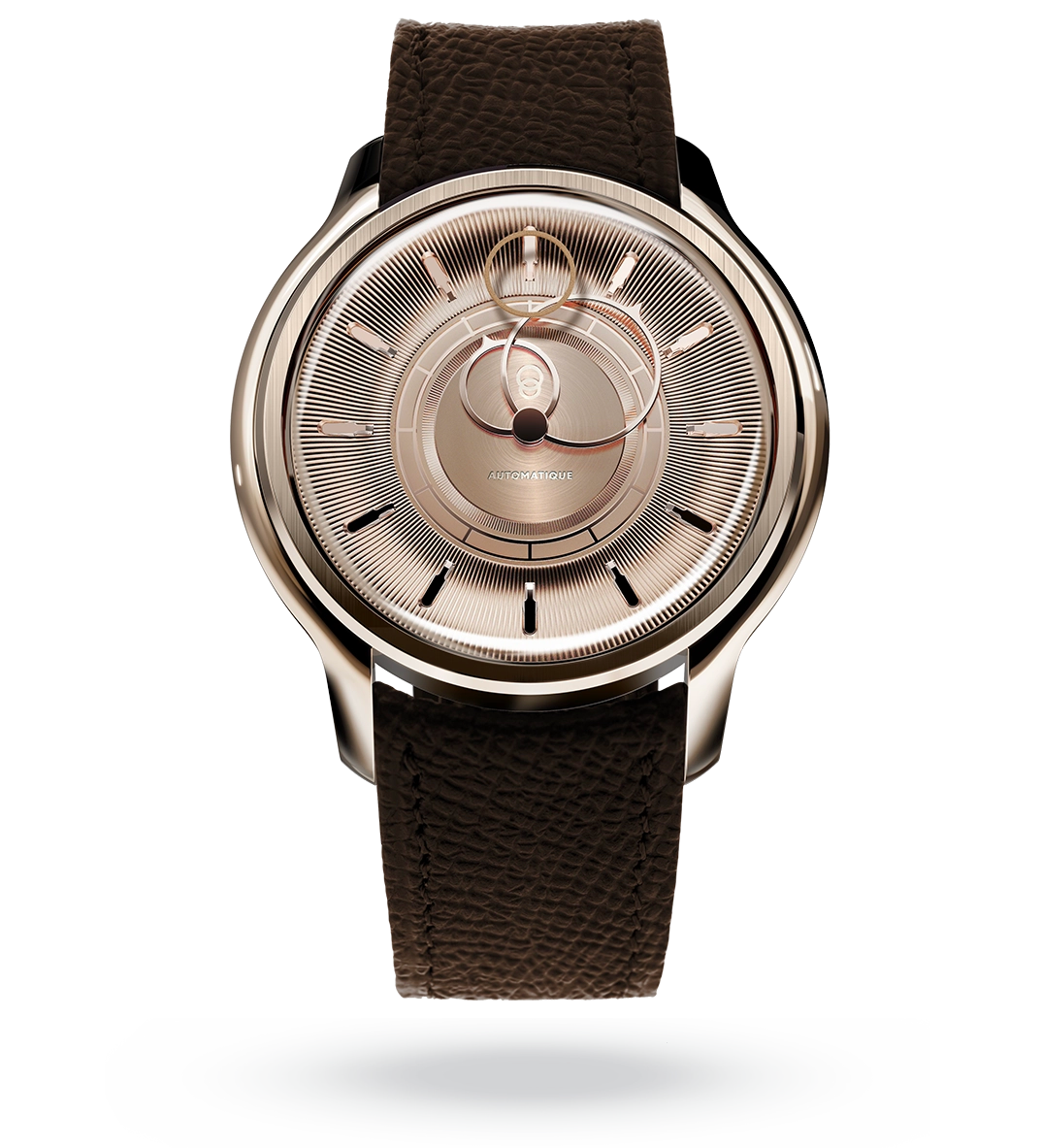 #couleur_Bracelet en cuir - Marron Grainé #color_Leather strap - Grained Brown
