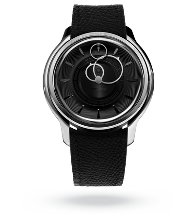 #couleur_Bracelet en cuir - Noir Grainé #color_Leather strap - Grained Black